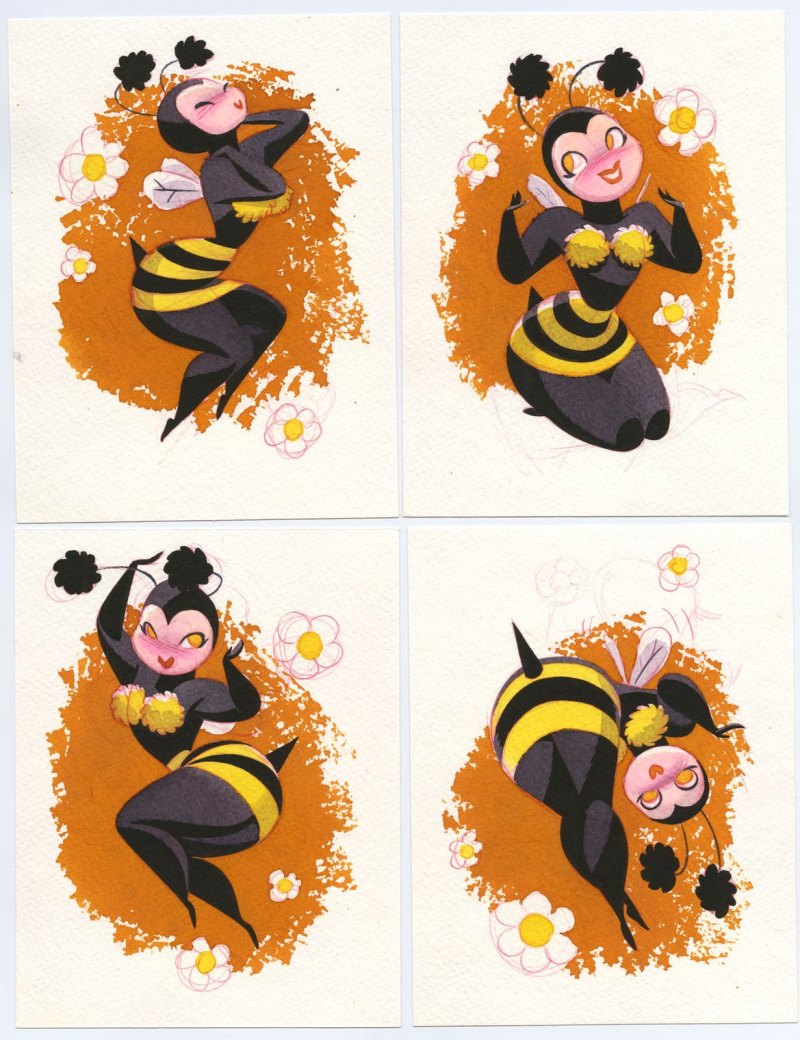 Девочка обнимает пчелу