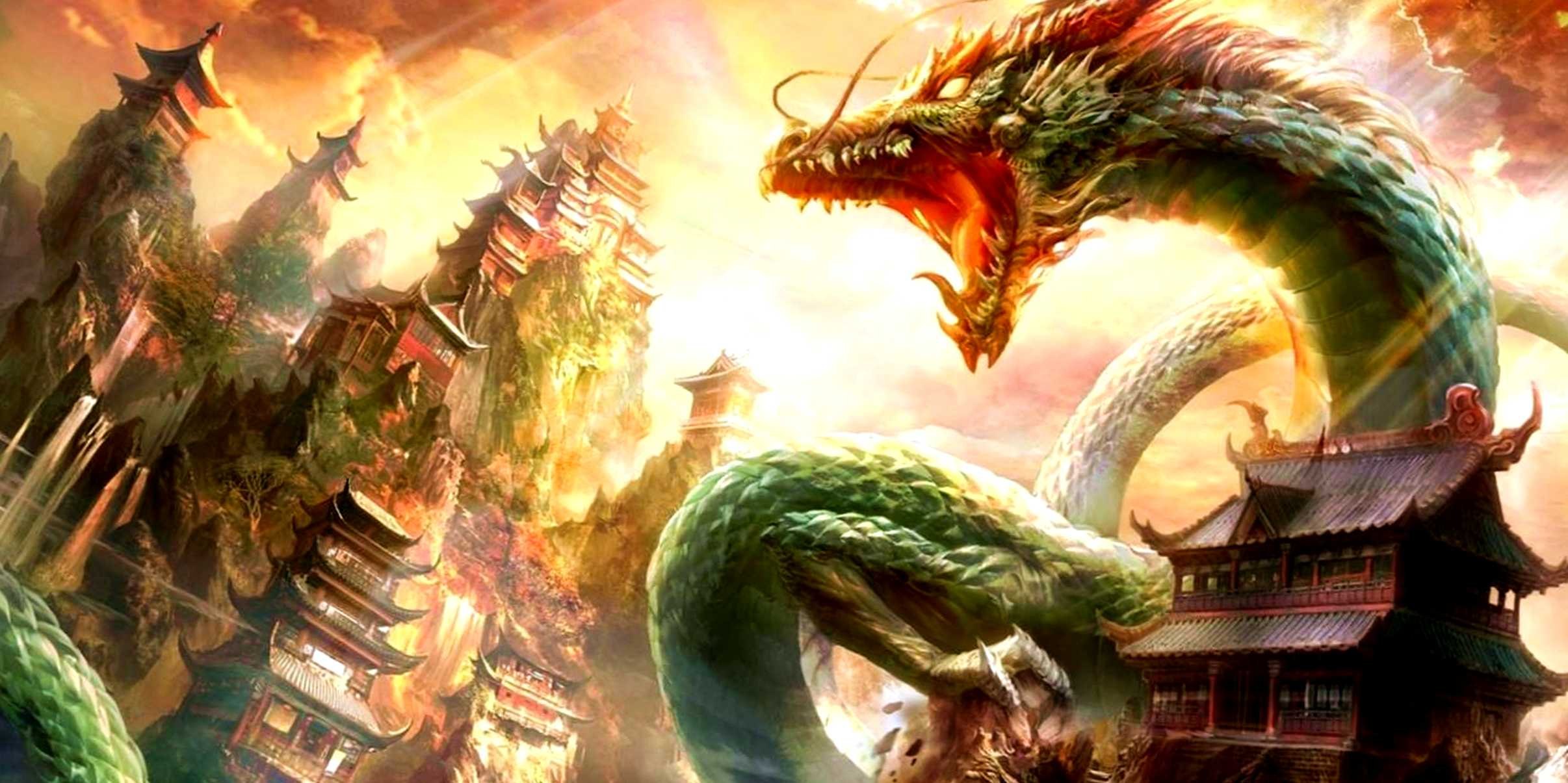 Легендарный китайский. Тиамат Королева драконов. Китай дракон. Азиатский дракон. Красивый китайский дракон.