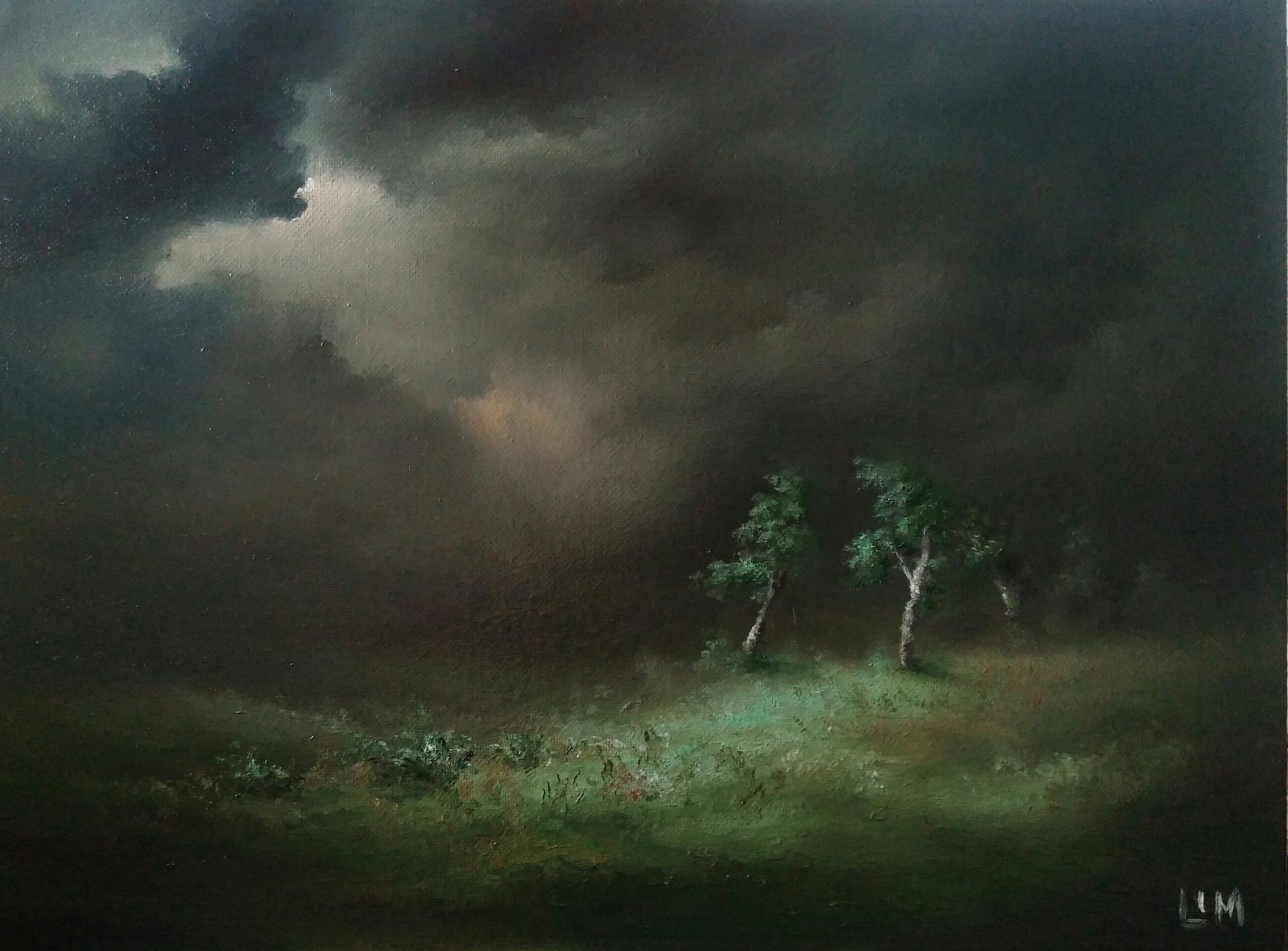 Образ бури в стихотворении в бурю. Шишкин перед грозой 1884.