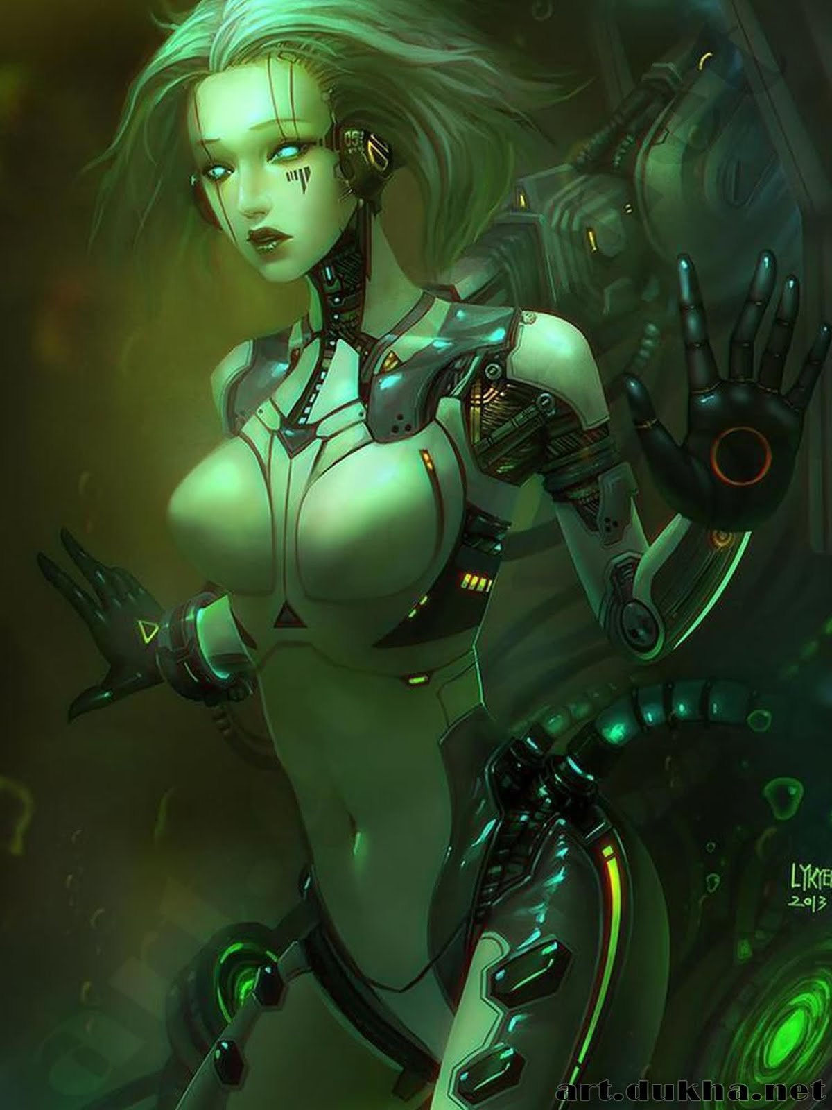 Cyberpunk robot art фото 60