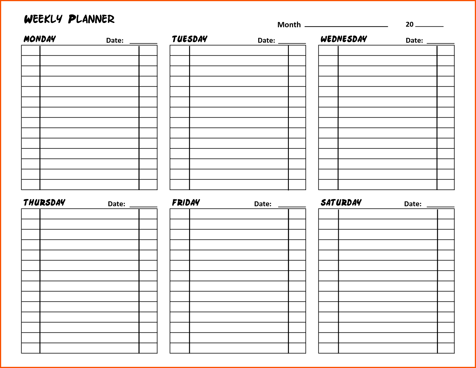 Шаблоны на каждый день. Weekly Planner шаблон для печати. Ежедневник планер шаблон в excel. Лист план на день. Недельный план.