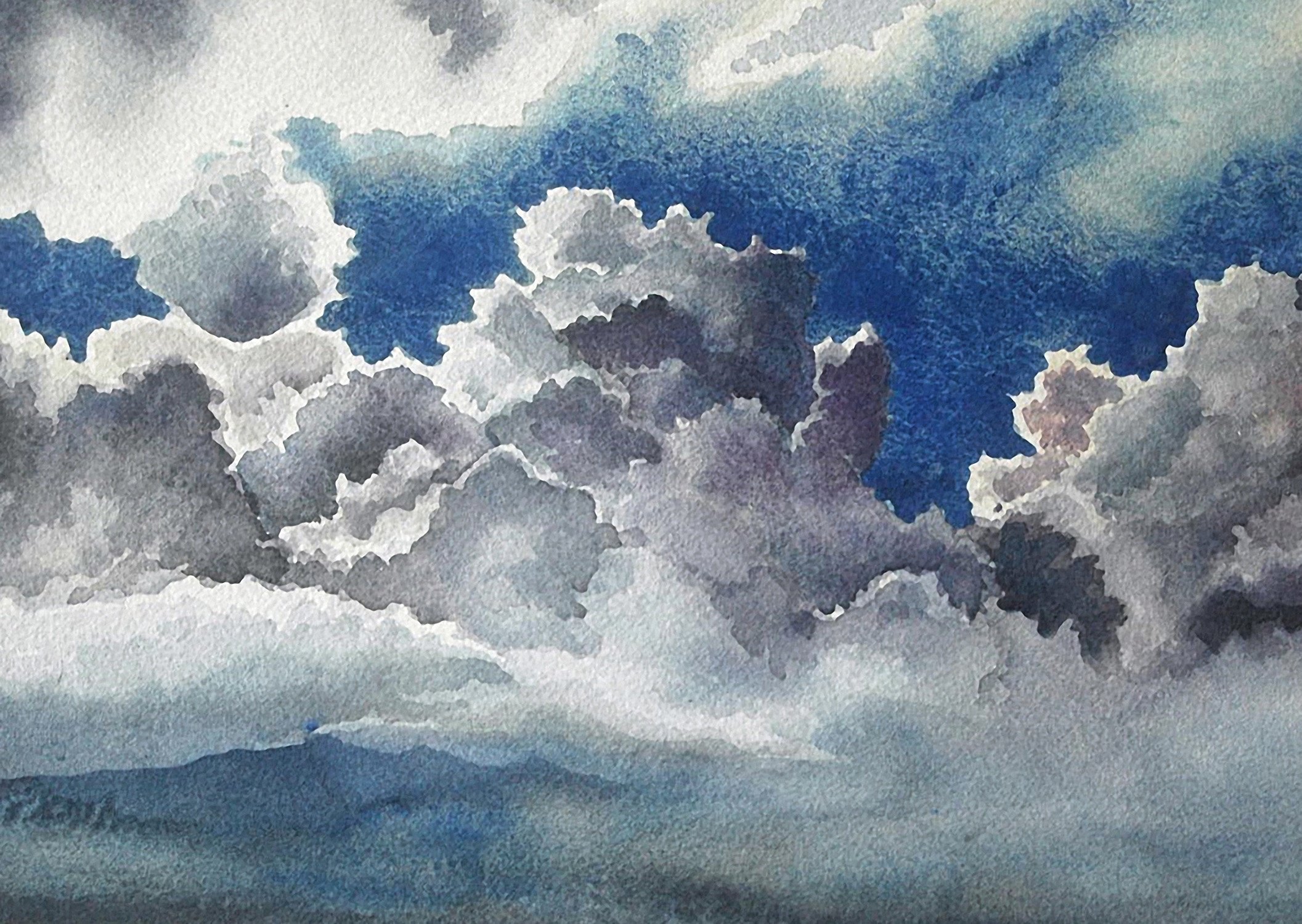 Картинки нарисованное небо. Облака акварелью. Небо акварель. Этюды облаков акварелью. Облака гуашью.