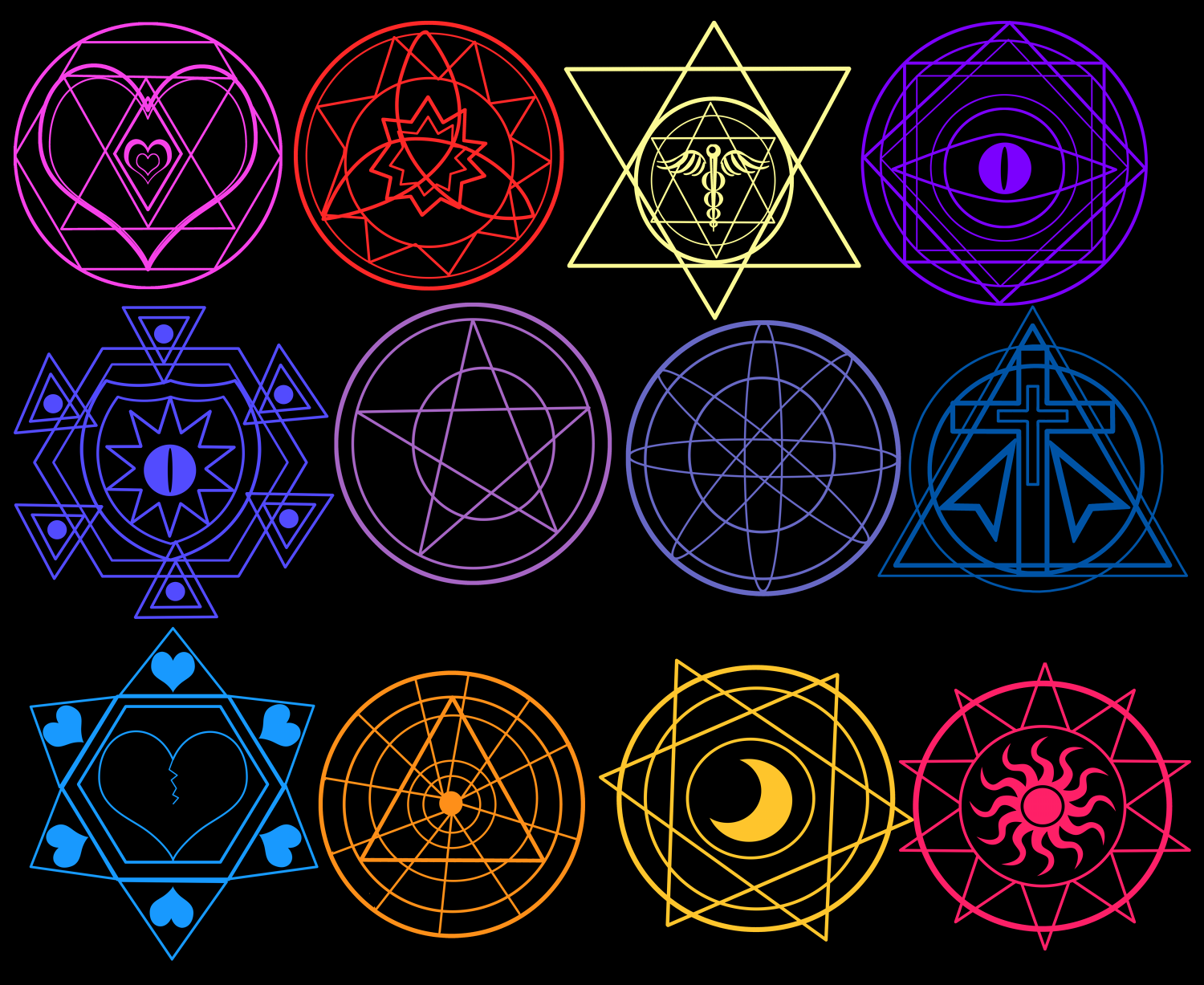 Фейри Тейл магические круги. Магический круг пентаграмма. Магические символы пентаграммы. Магия стихий пентаграмма.