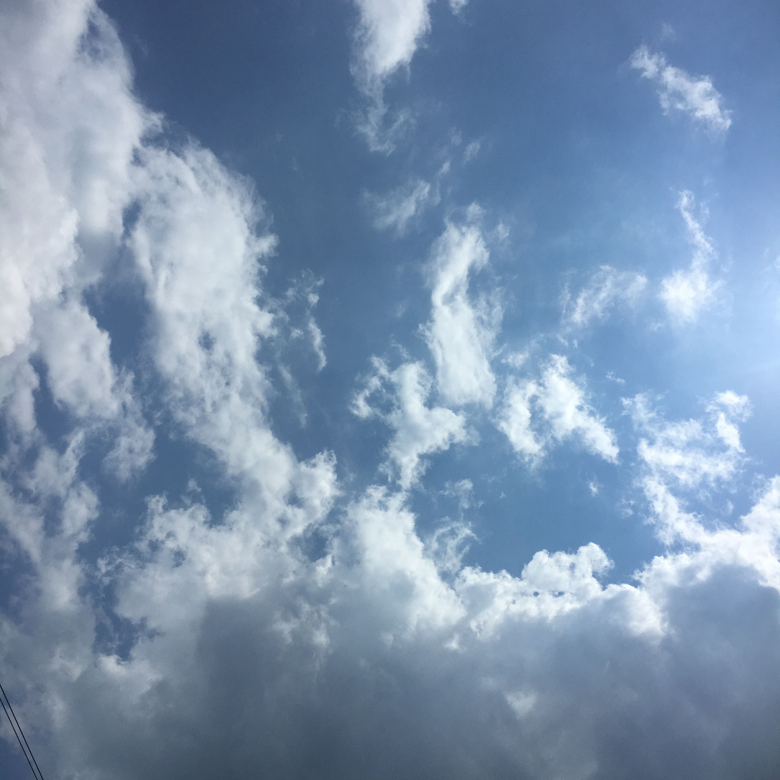 Голубое небо с облаками Эстетика