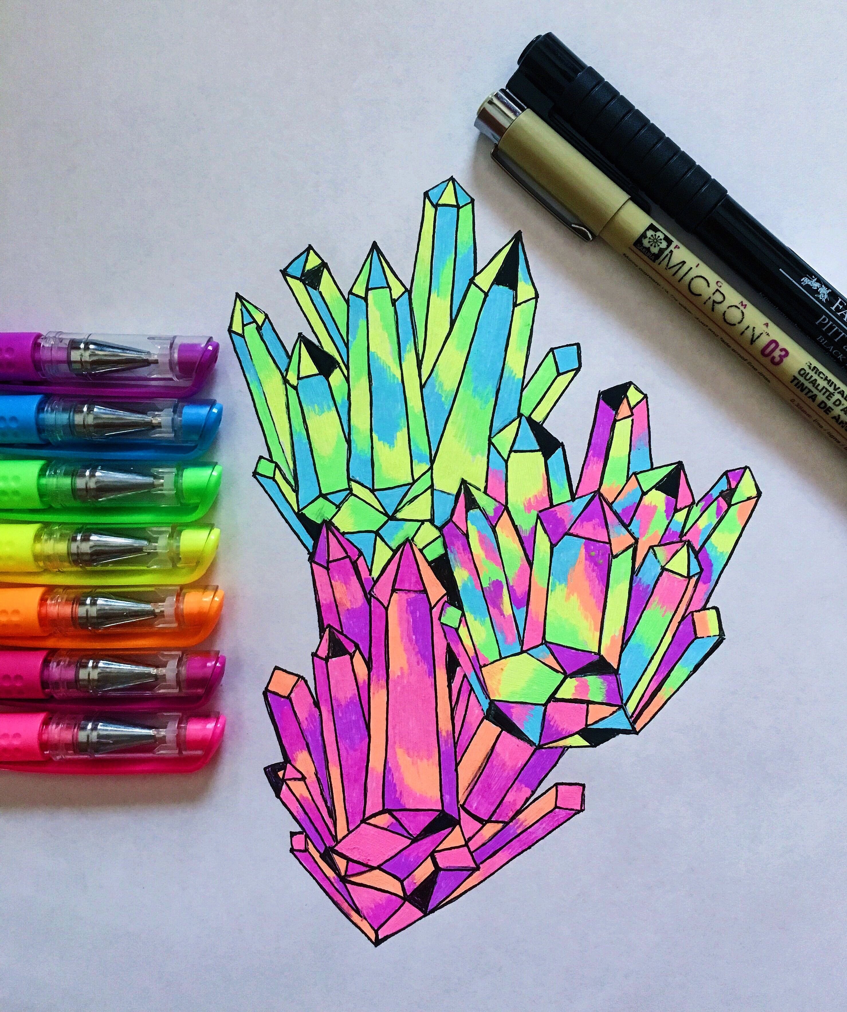 Рисовать цветными ручками