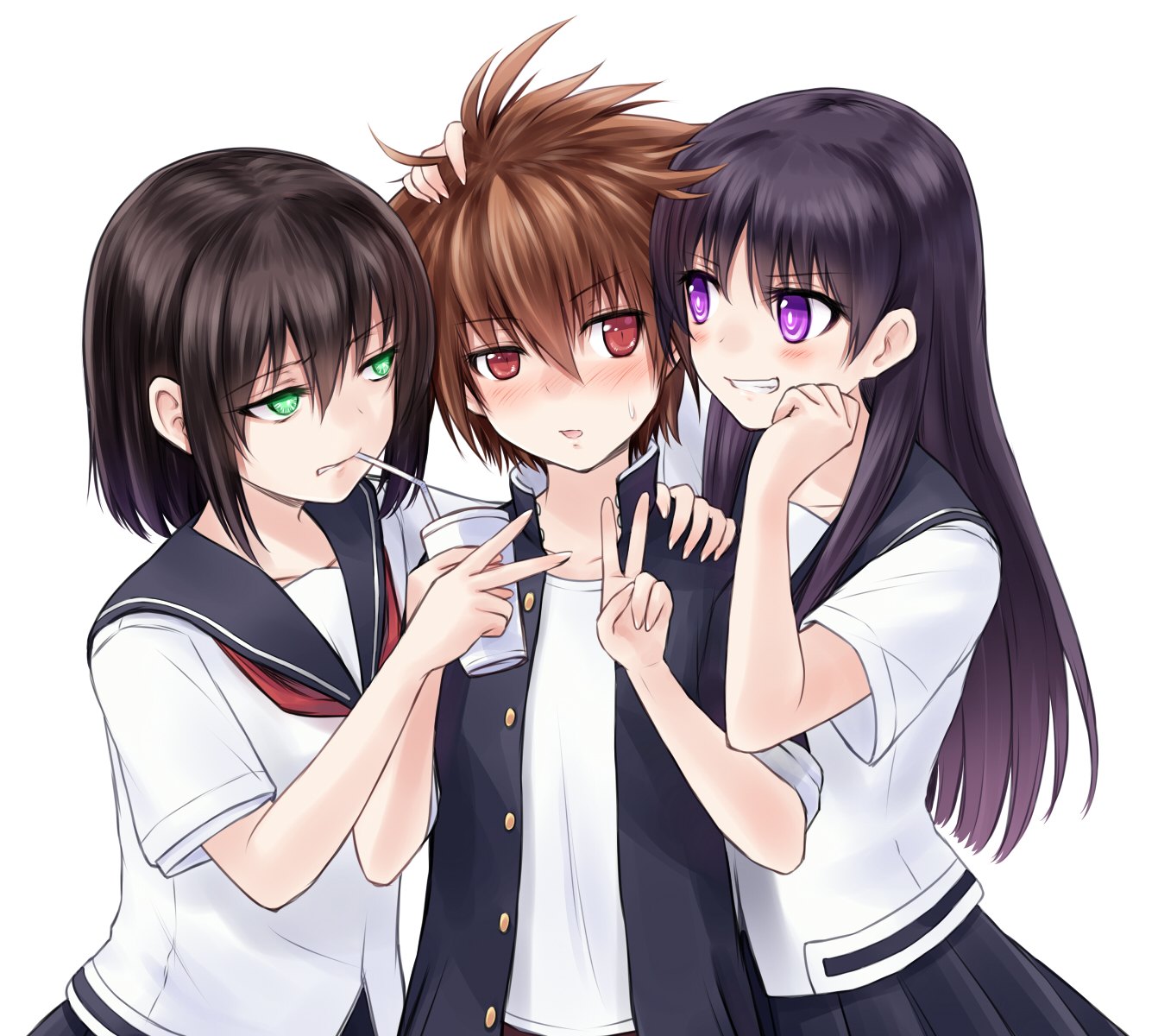 2 Мальчика и 2 девочки аниме