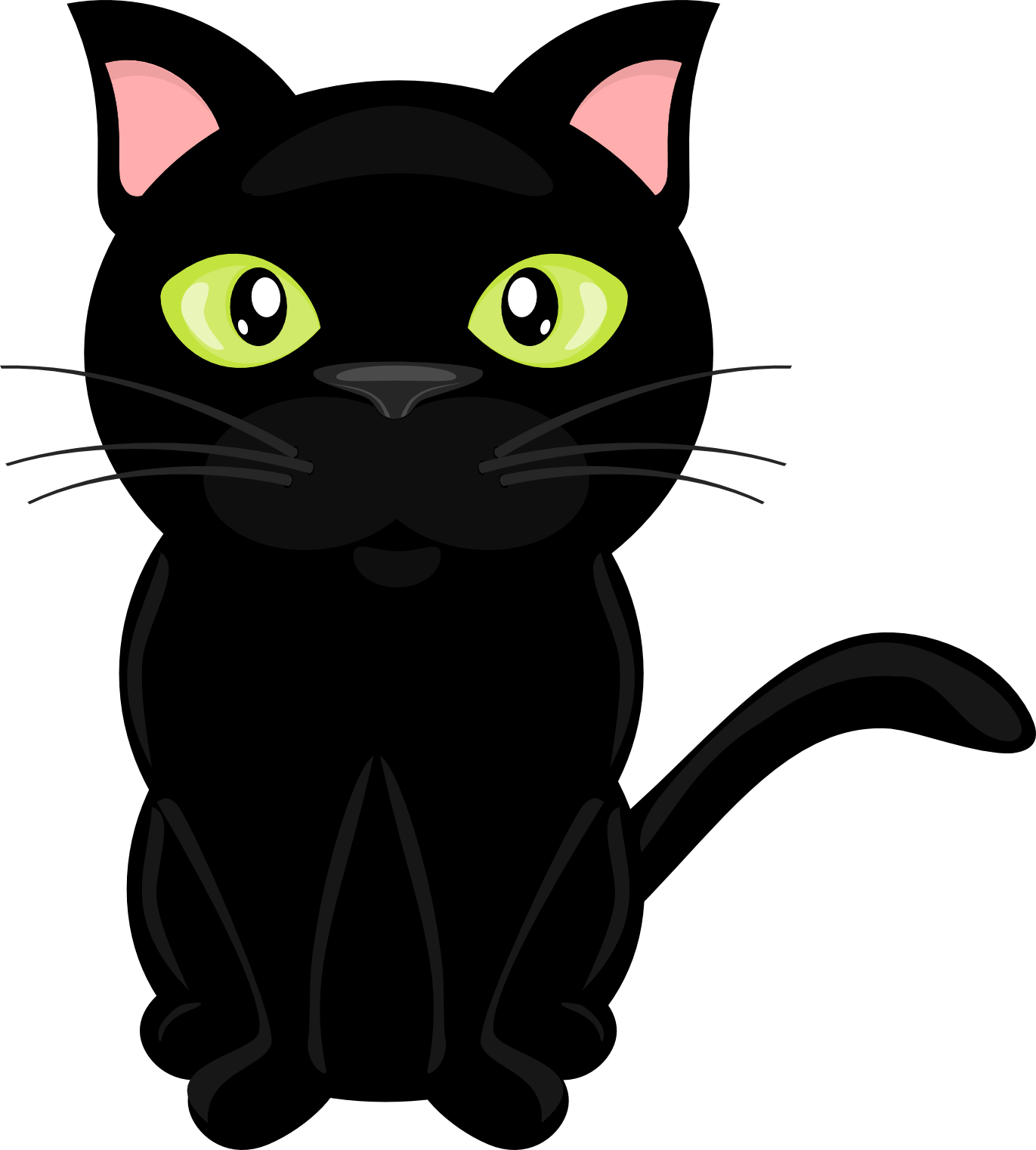 Рисунки черных котиков. Черный кот рисунок. Кошка клипарт. Черная кошка на прозрачном фоне. Черный кот мультяшный.