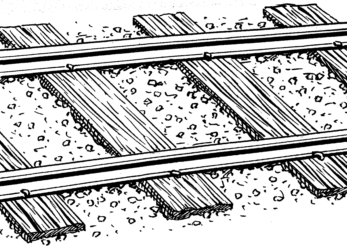Как нарисовать железную дорогу карандашом