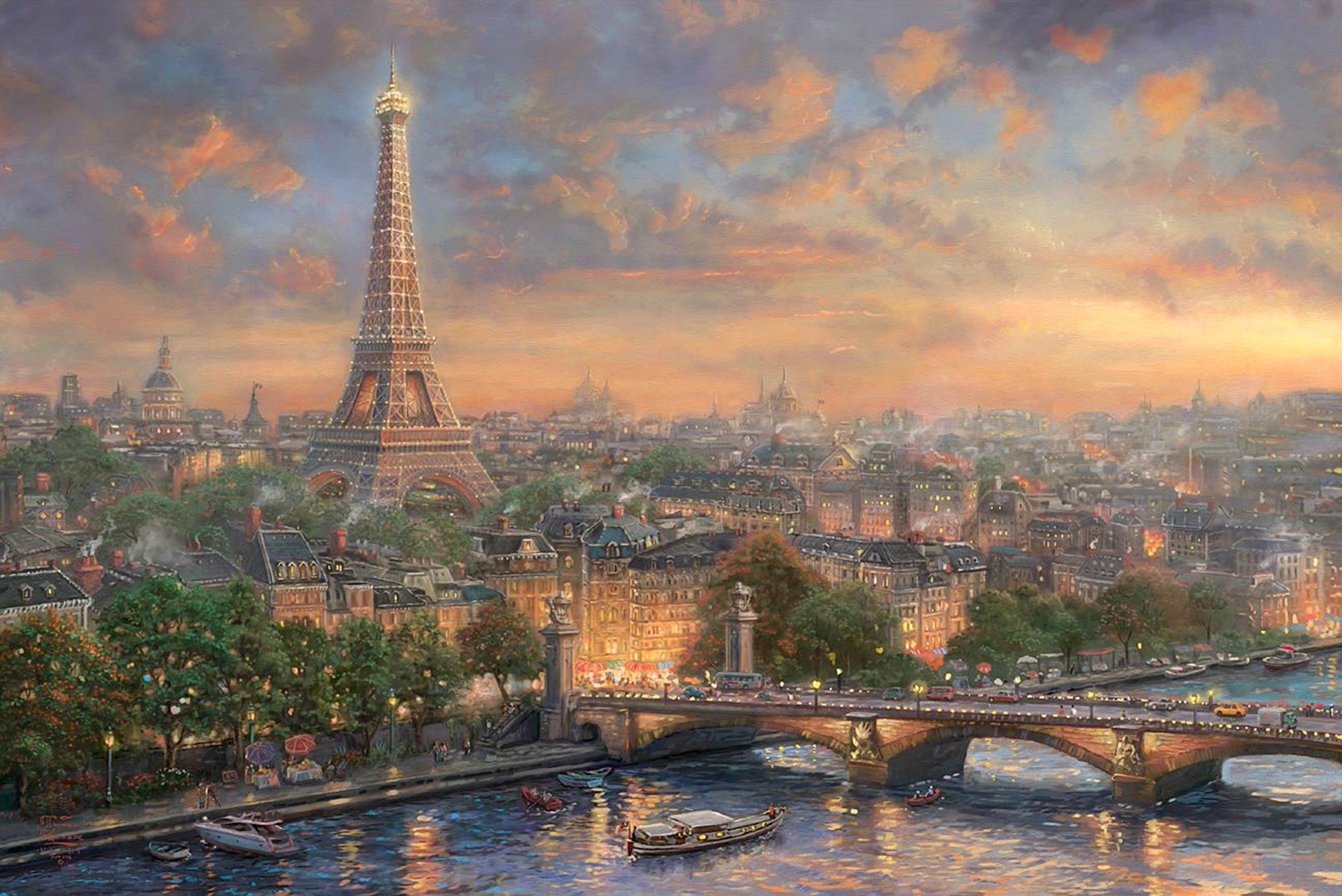Картина париж. Томас Кинкейд Париж Эйфелева башня. Томас Кинкейд картины города-Парижа. Городской пейзаж живопись Томас Кинкейд. Томас Кинкейд Весна в Париже.