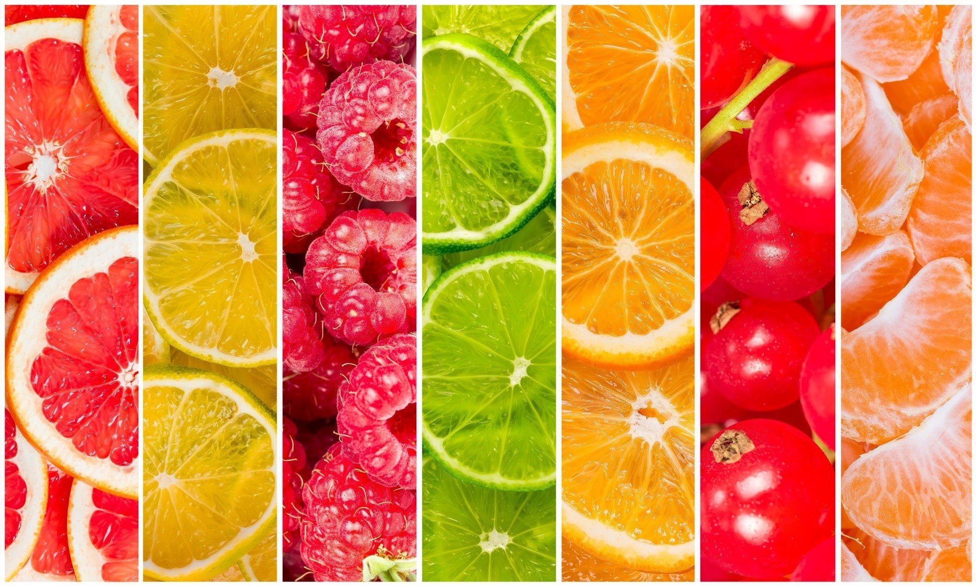 Яркие сочные фрукты