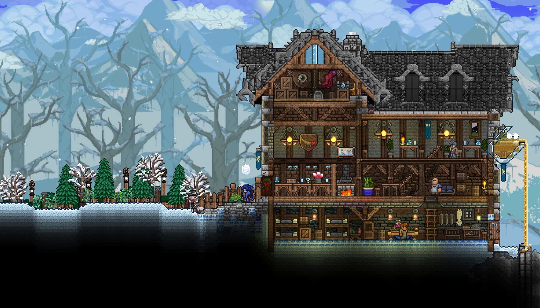 Terraria дом в Снежном биоме