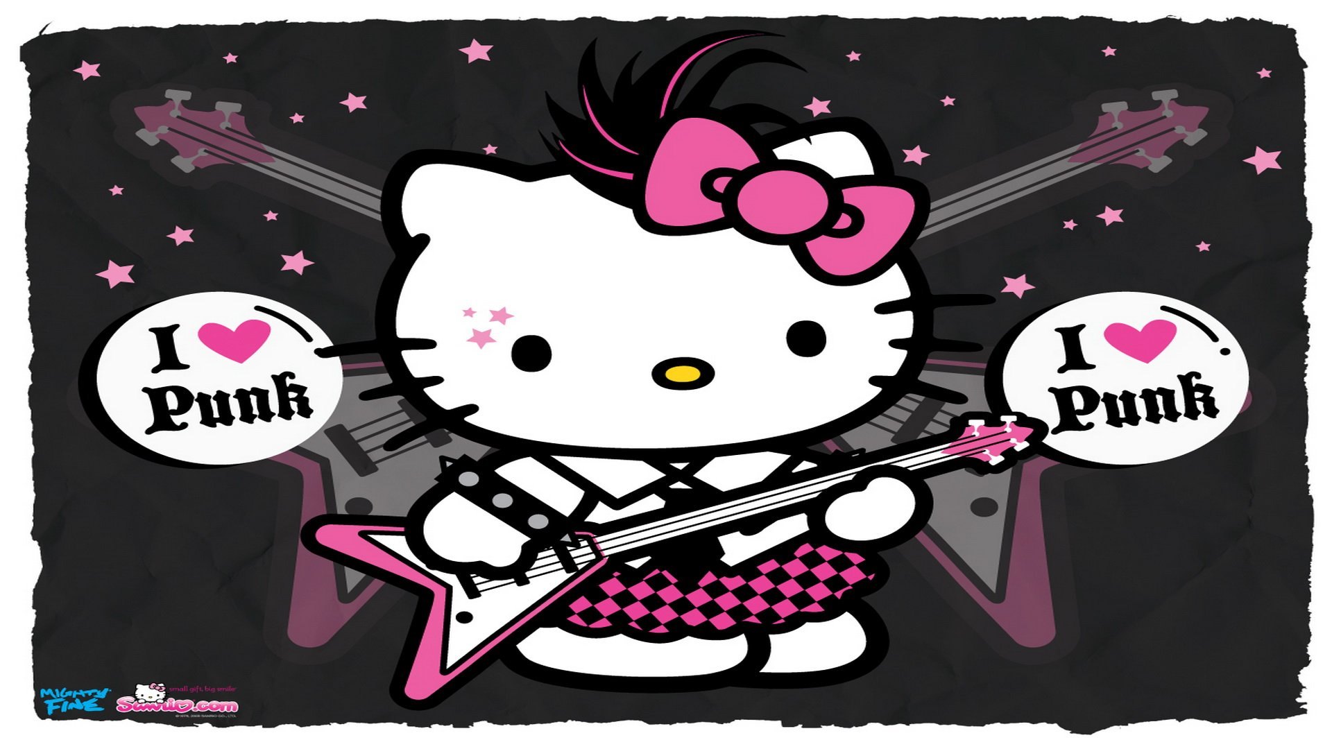 Hello kitty на пк. Китти Kuromi Эстетика. Куроми Хеллоу Китти Эстетика. Хэллоу Китти панк Эстетика. Обои Хелло Китти черный Kuromi Эстетика.