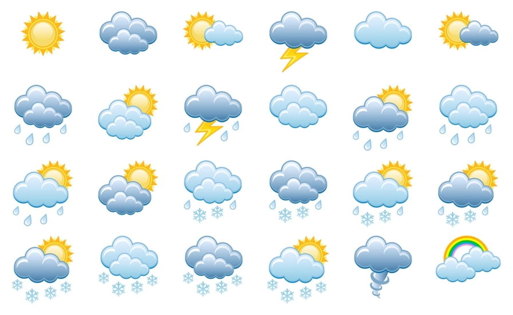 Погода пятна. Погодные значки. Погодные пиктограммы. Значки прогноза погоды. Погодные явления для детей.