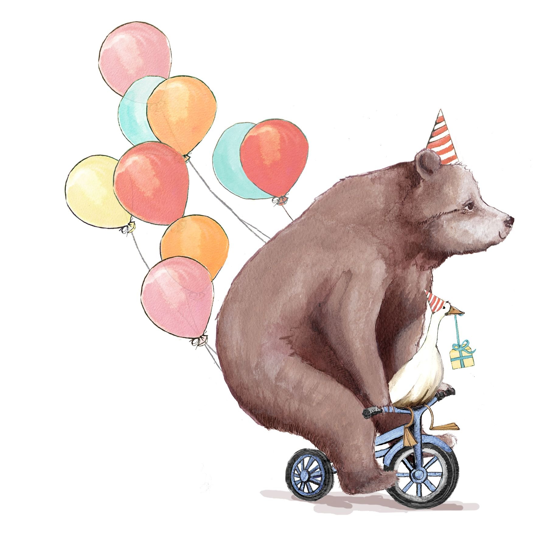 Медведь с днем рождения картинки. С днем рождения медведь. Медведь поздравляет с днем рождения. С днем рождения иллюстрация. Открытка с днём рождения с медведем.