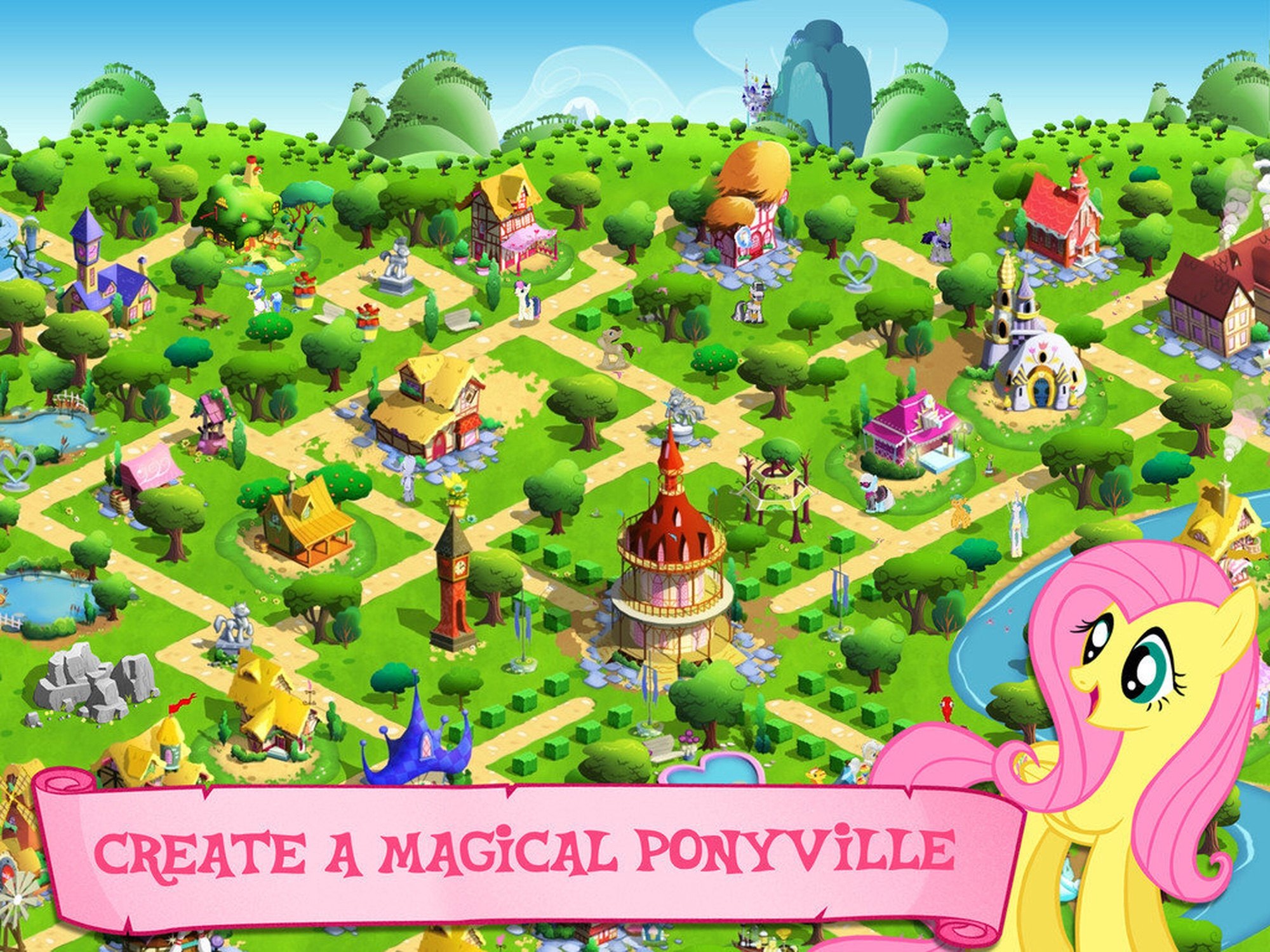 Игры май литл играть. My little Pony магия принцесс Понивилль. Игра my little Pony понивиль карта. Игра my little Pony Gameloft. My little Pony Gameloft Ponyville.
