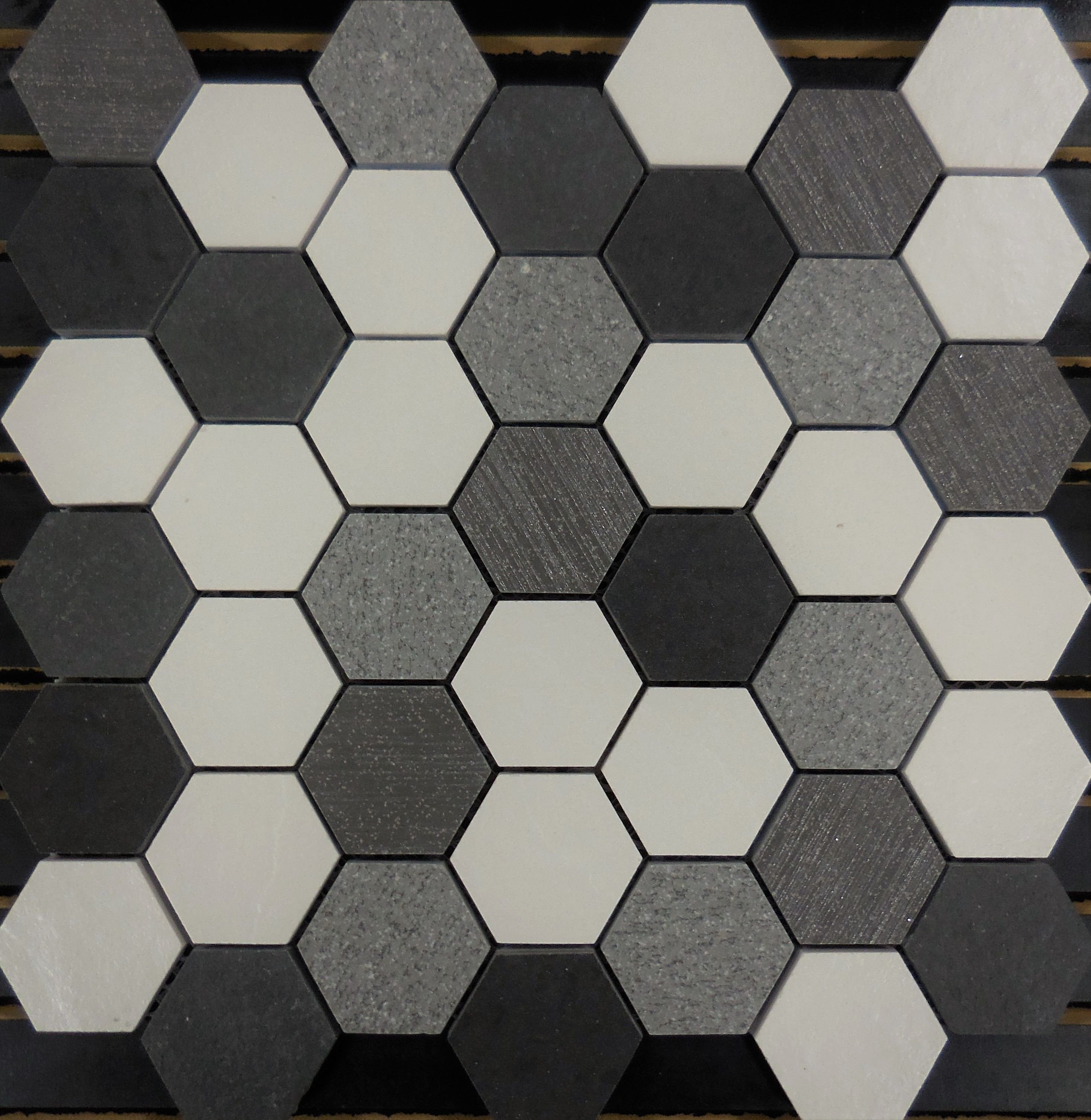 Природные гексагоны 4. Керамическая мозаика Hexagon. Кер. Мозаика Hexagon small Black Matt (mt83000/idl4810) 265х278х6. Winckelmans Гексагоны. Плитка Гексагон.