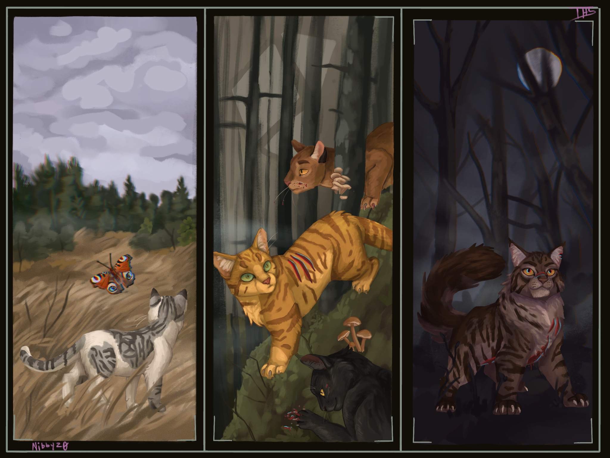 Коты Воители Звездоцап в сумрачном лесу