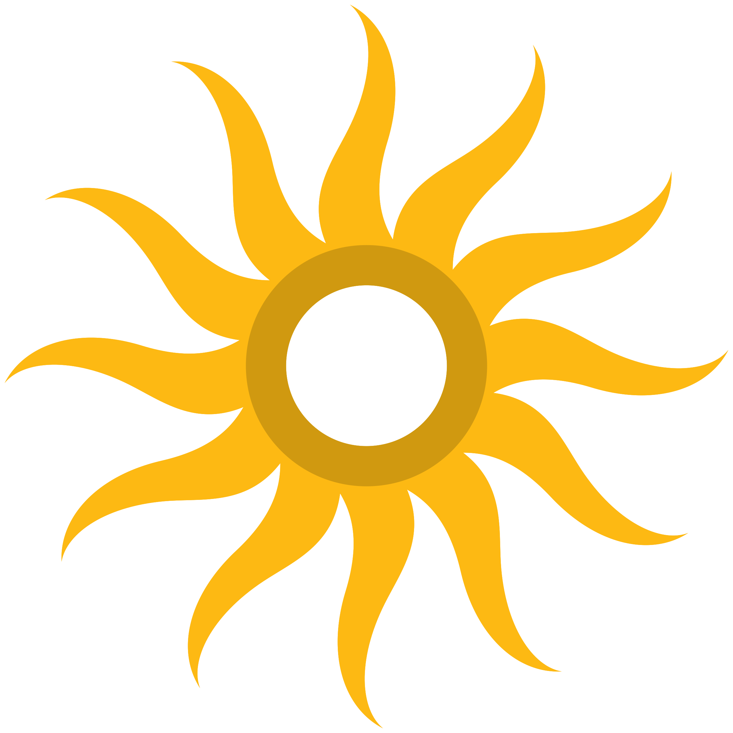 Солнце логотип на прозрачном фоне