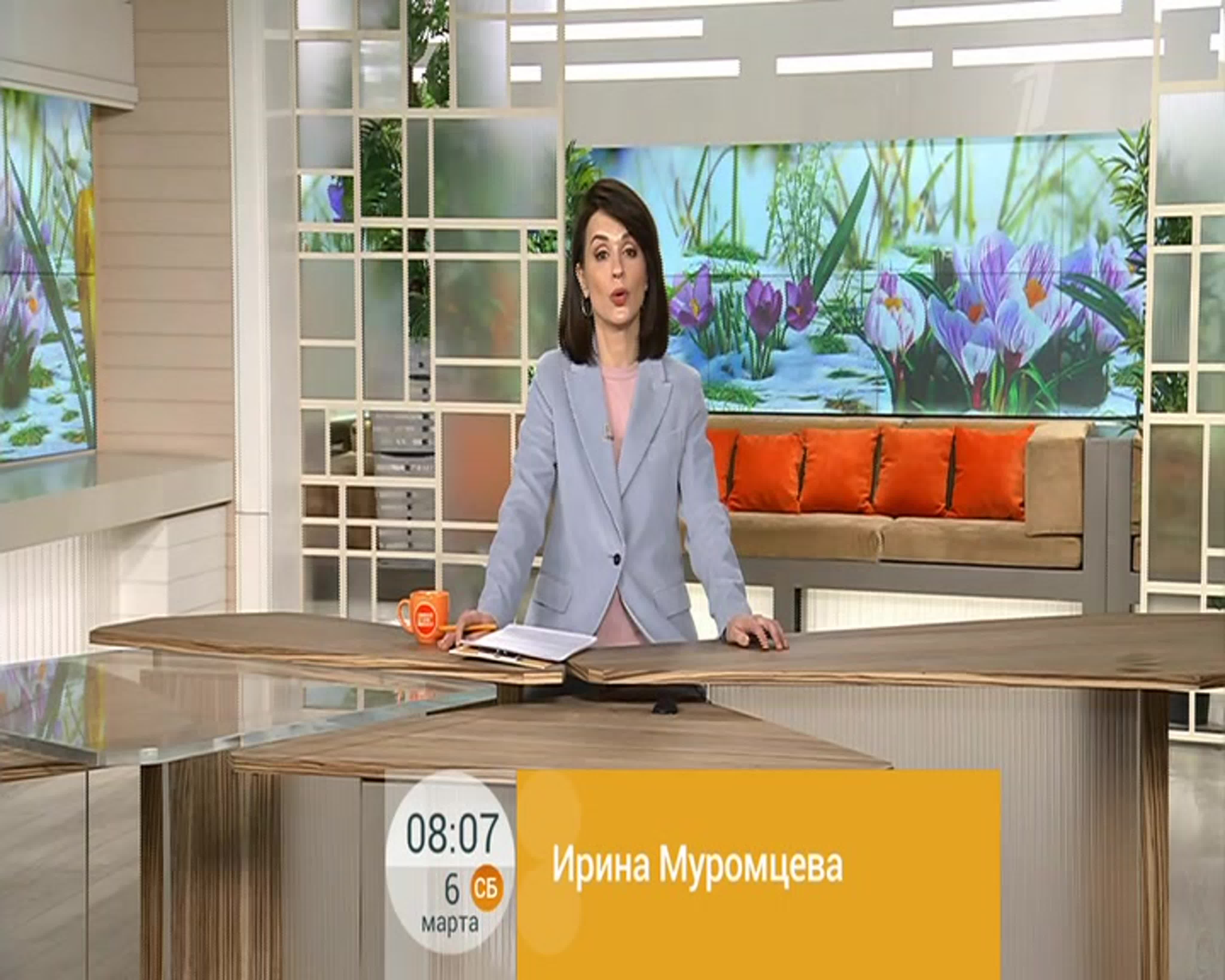Ирина Муромцева на 1 канале в программе доброе утро