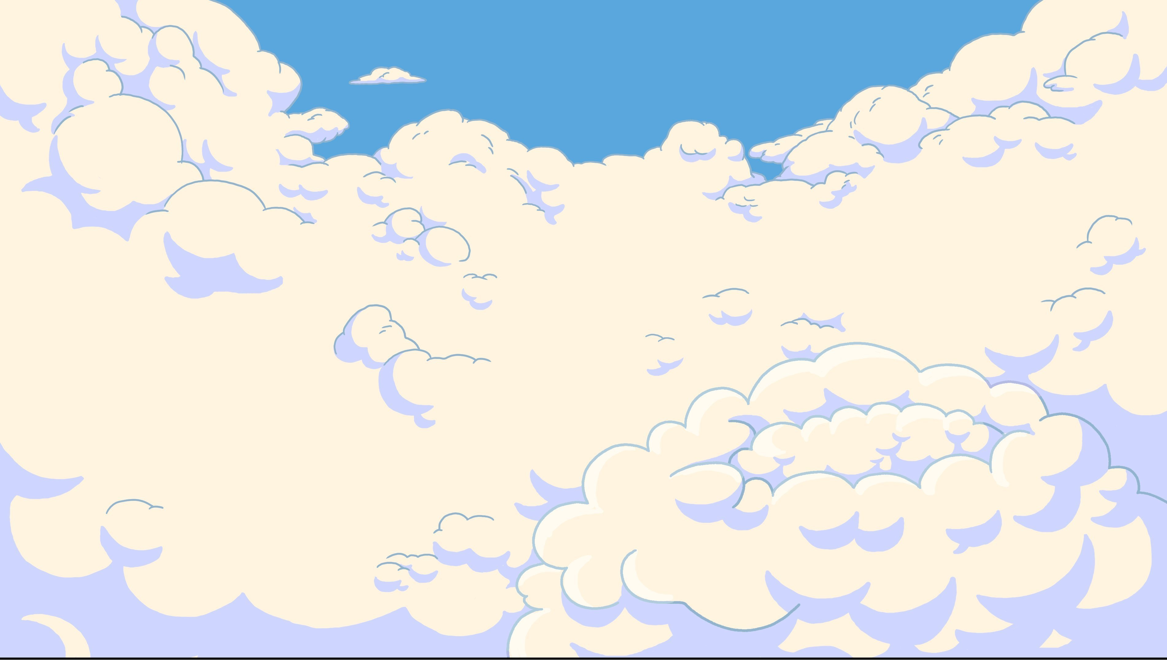 Небо как тогда 2. Облака рисунок. Стилизованные облака. Симпсоны облака. Облака нарисованные.
