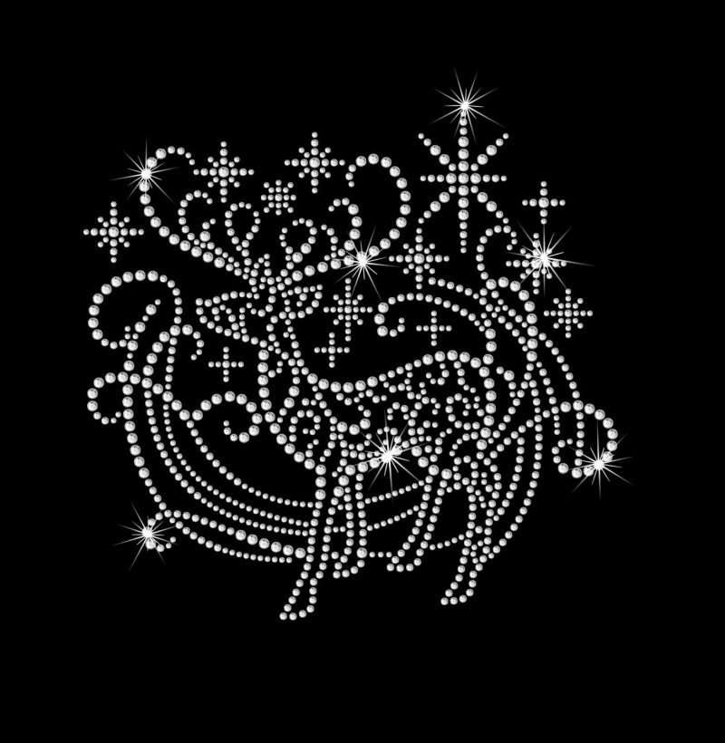 Инкрустация стразами ящерица