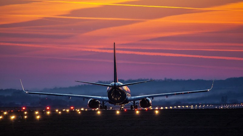 Боинг 737 ночная посадка