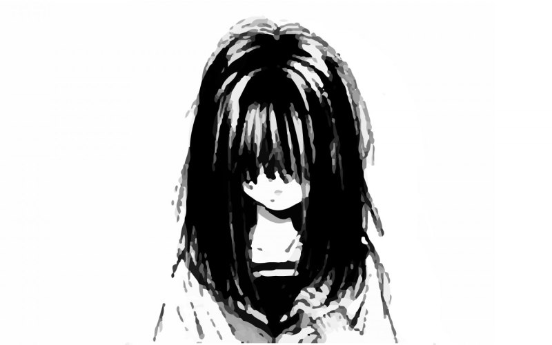 Грустные обои аниме