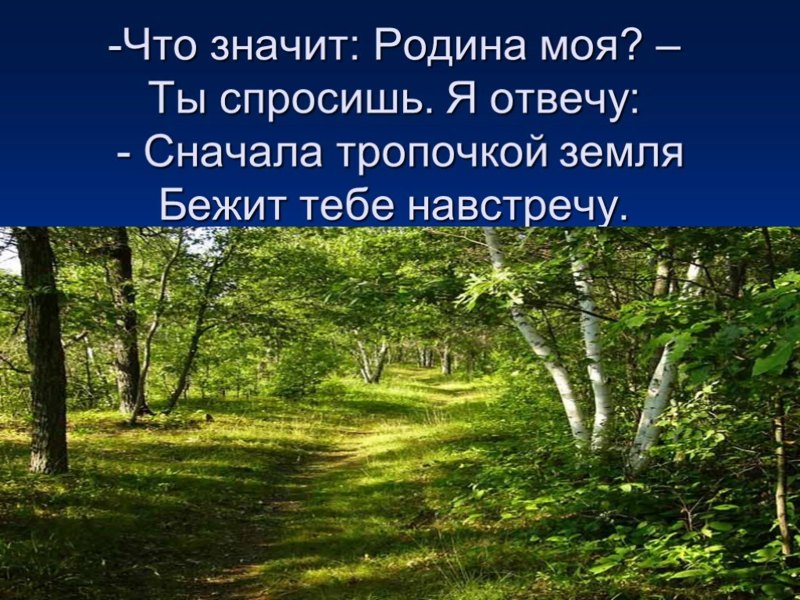 Что значит Россия Родина моя