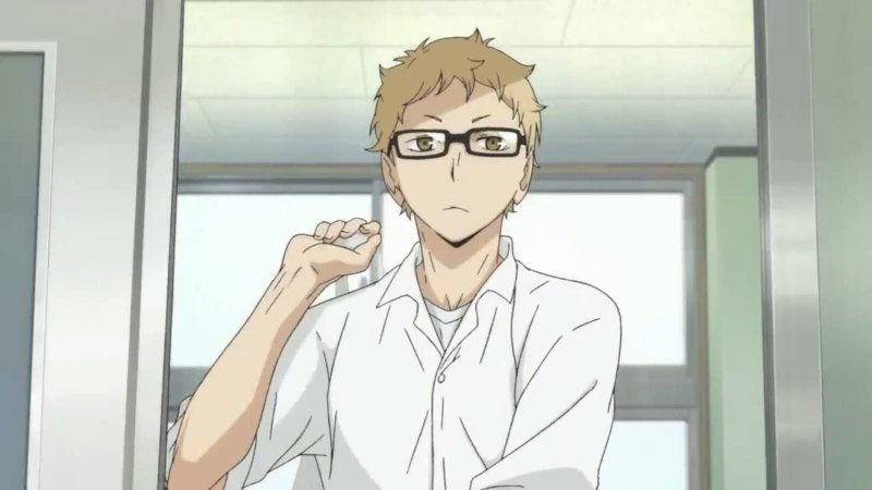 Аниме волейбол Цукишима