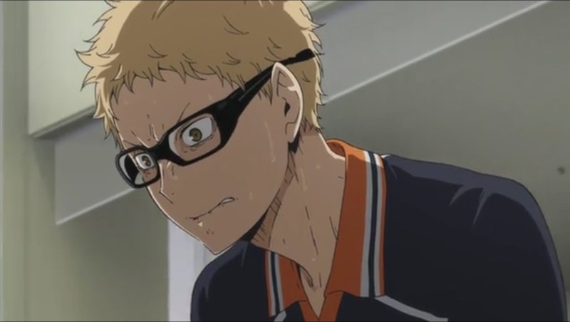 Аниме волейбол Тсукишима