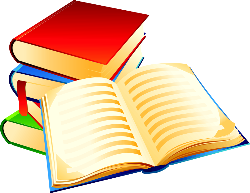 Книги на прозрачном фоне