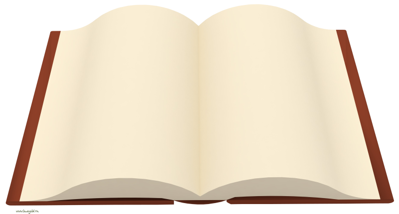 Раскрытая книга на прозрачном фоне