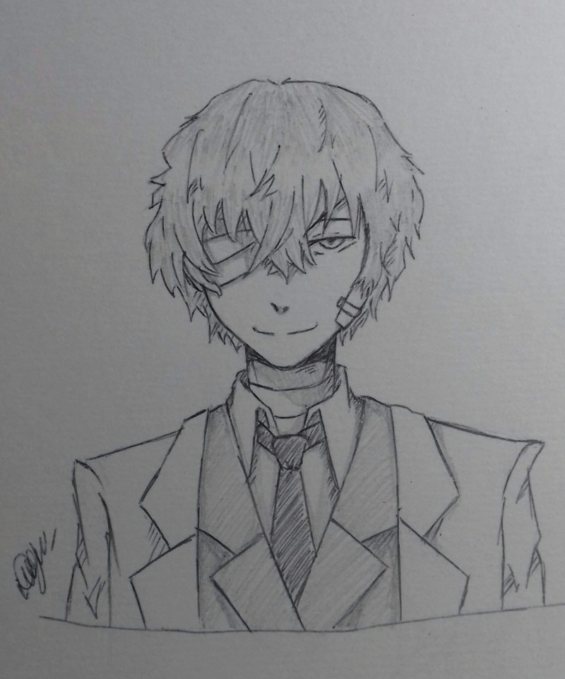 Дадзай Осаму легкий арт