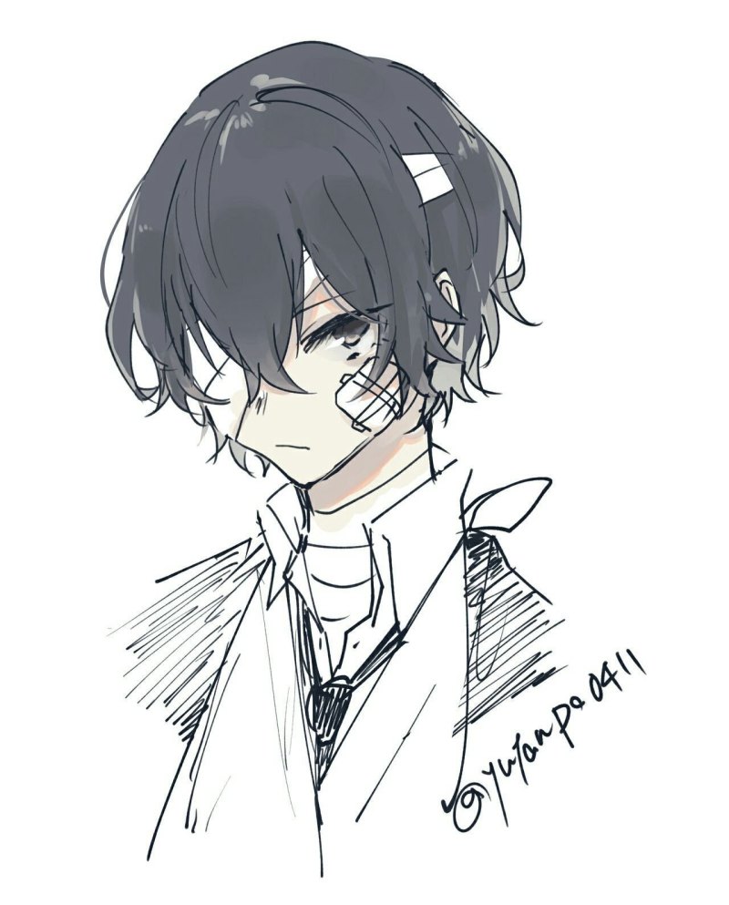 Дазай с телефоном