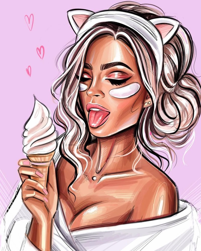 Арты девушек для инстаграмма