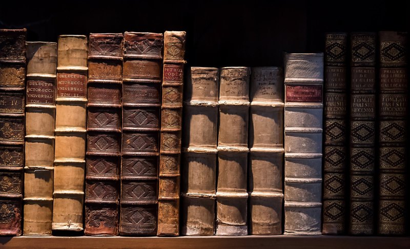Корешки старинных книг
