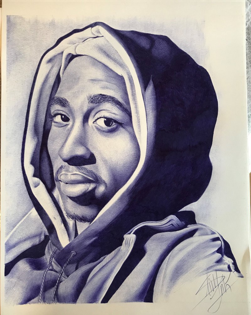 2pac portrait