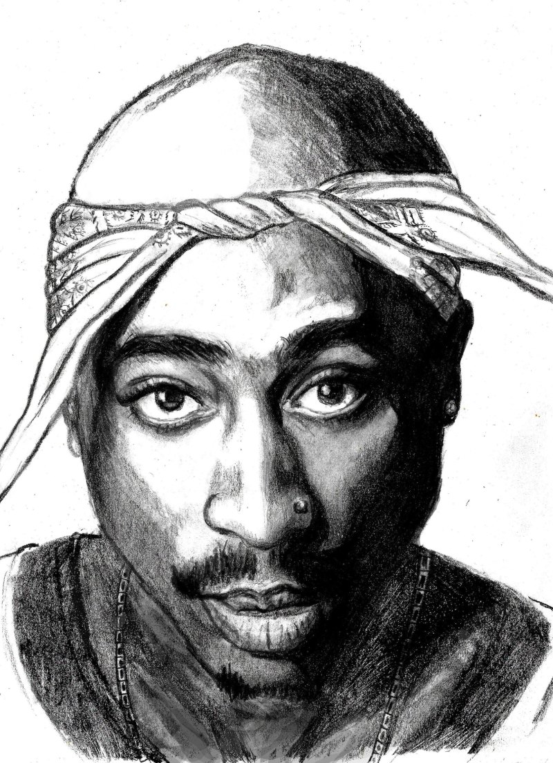 2pac рисунок в полный рост
