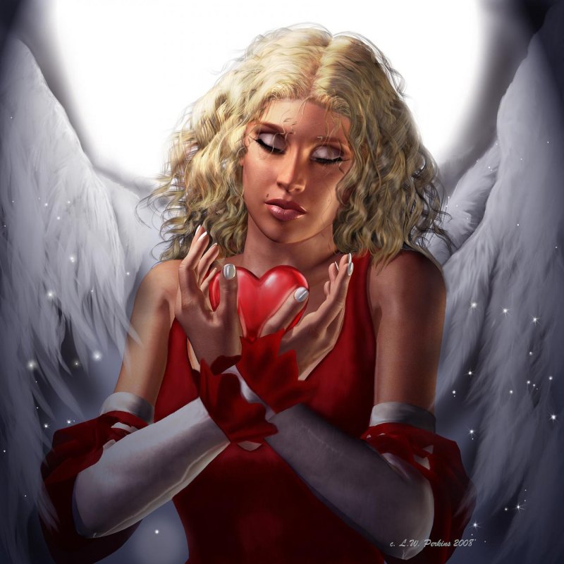 Гифка девушка ангел