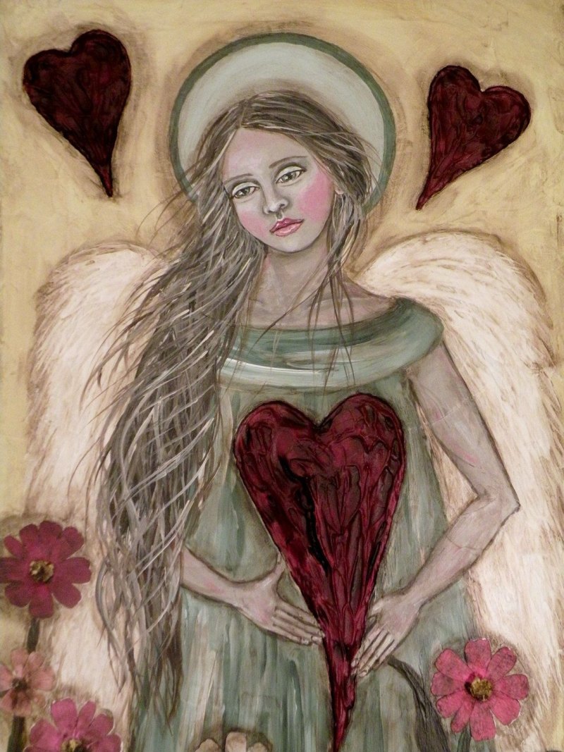 Ангел с сердечком картинки