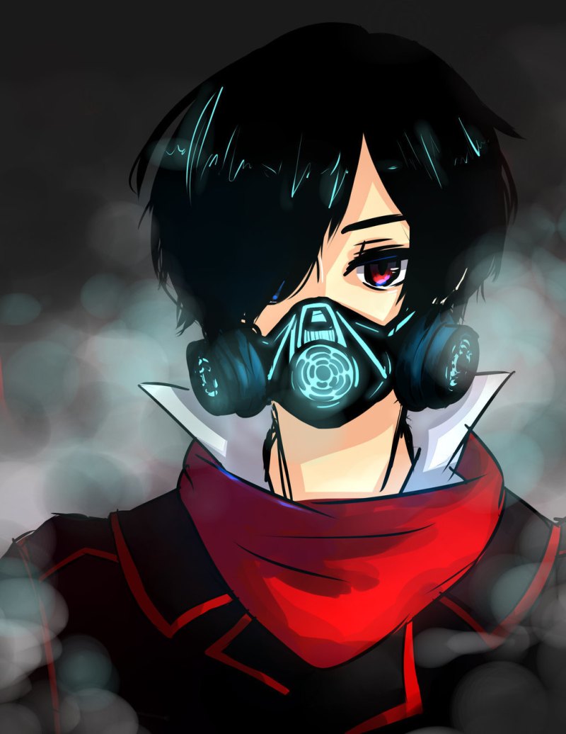 Маска респиратор аниме