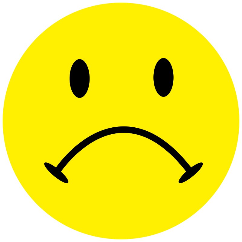 Грустный и веселый смайлик