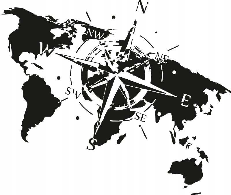 Роза ветров силуэт