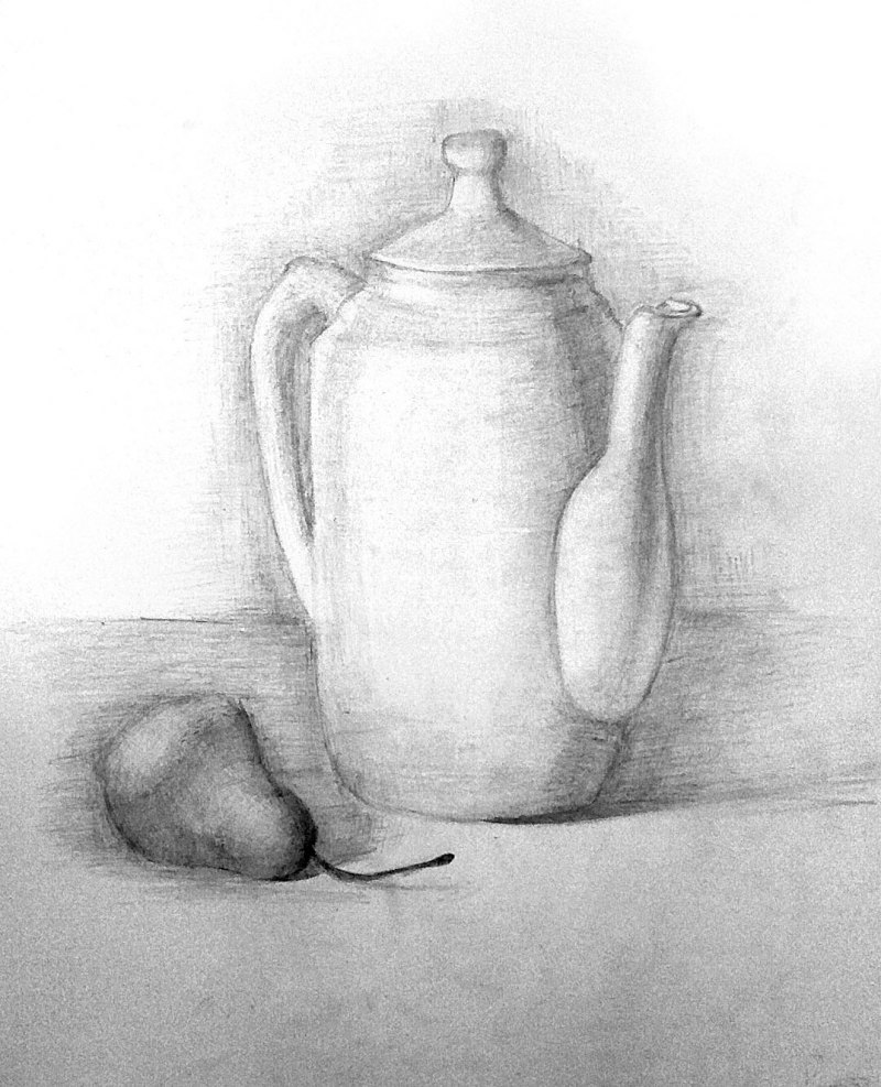 Натюрморт рисунок карандашом