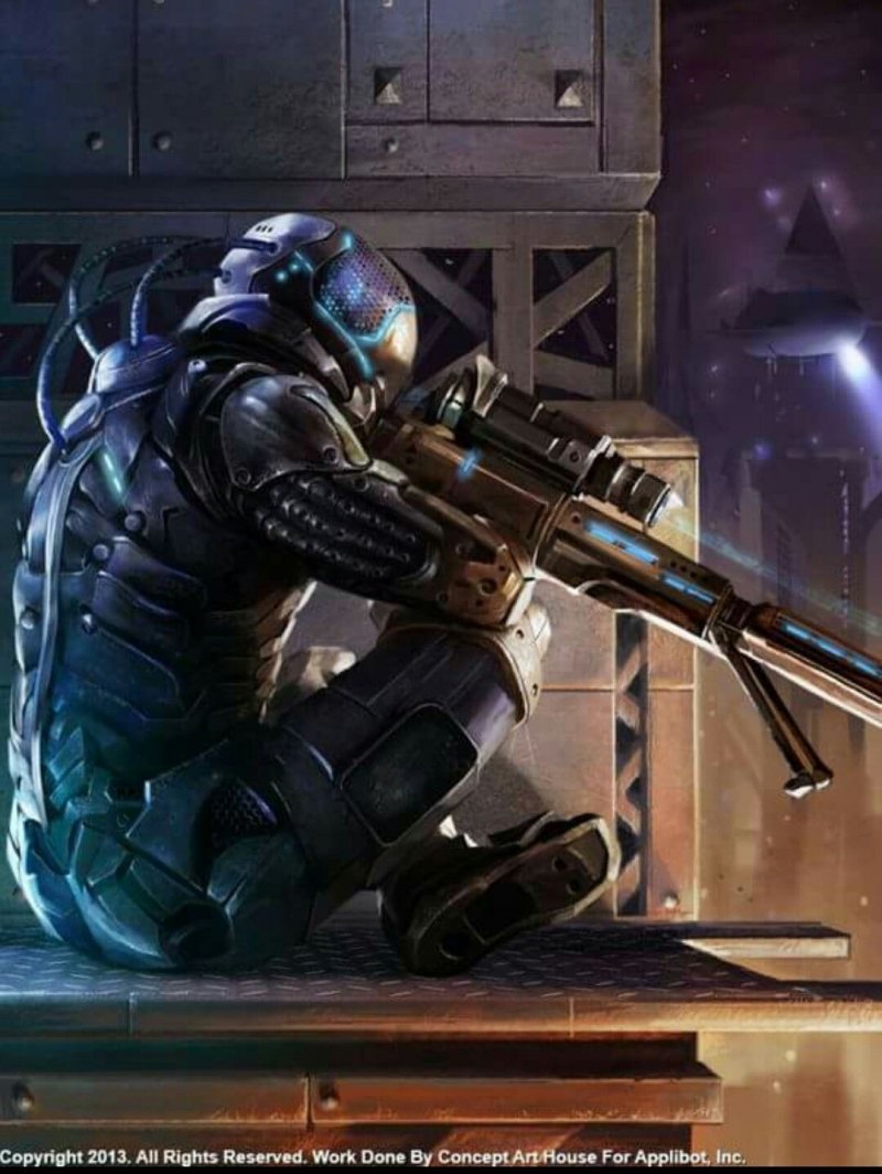 Cyberpunk 2077 наемник солдат