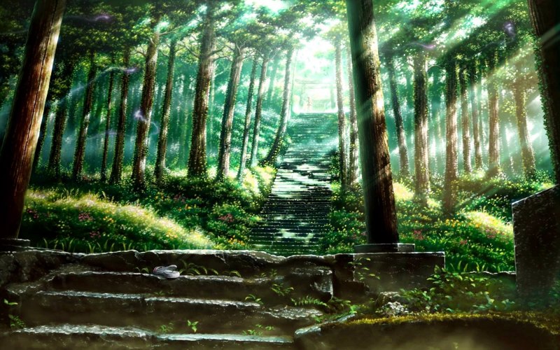 Пейзажи из аниме Хаяо Миядзаки