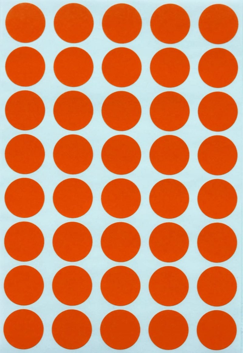 Оранжевые кружочки для маркировки