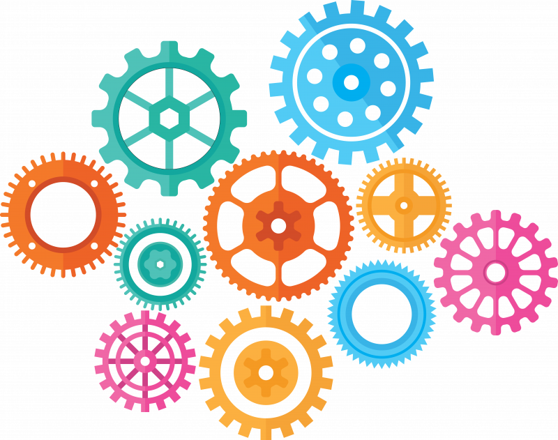 Шестеренки цветные