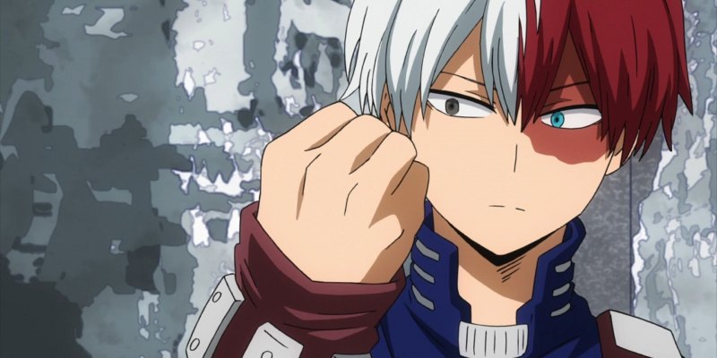 Шото Тодороки в свадебном платье