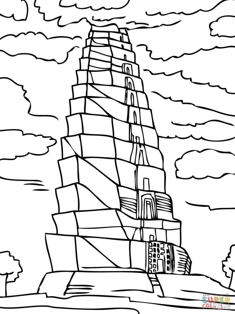Вавилонская башня для детей воскресной школы